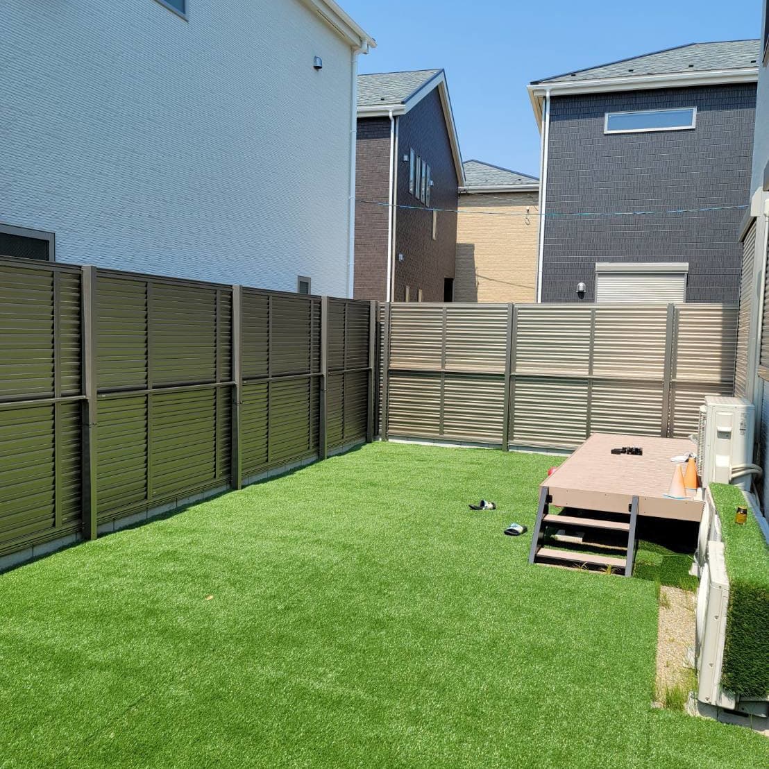 人工芝張り 名古屋市北区 | 名古屋市北区でエクステリア工事ならイズ美