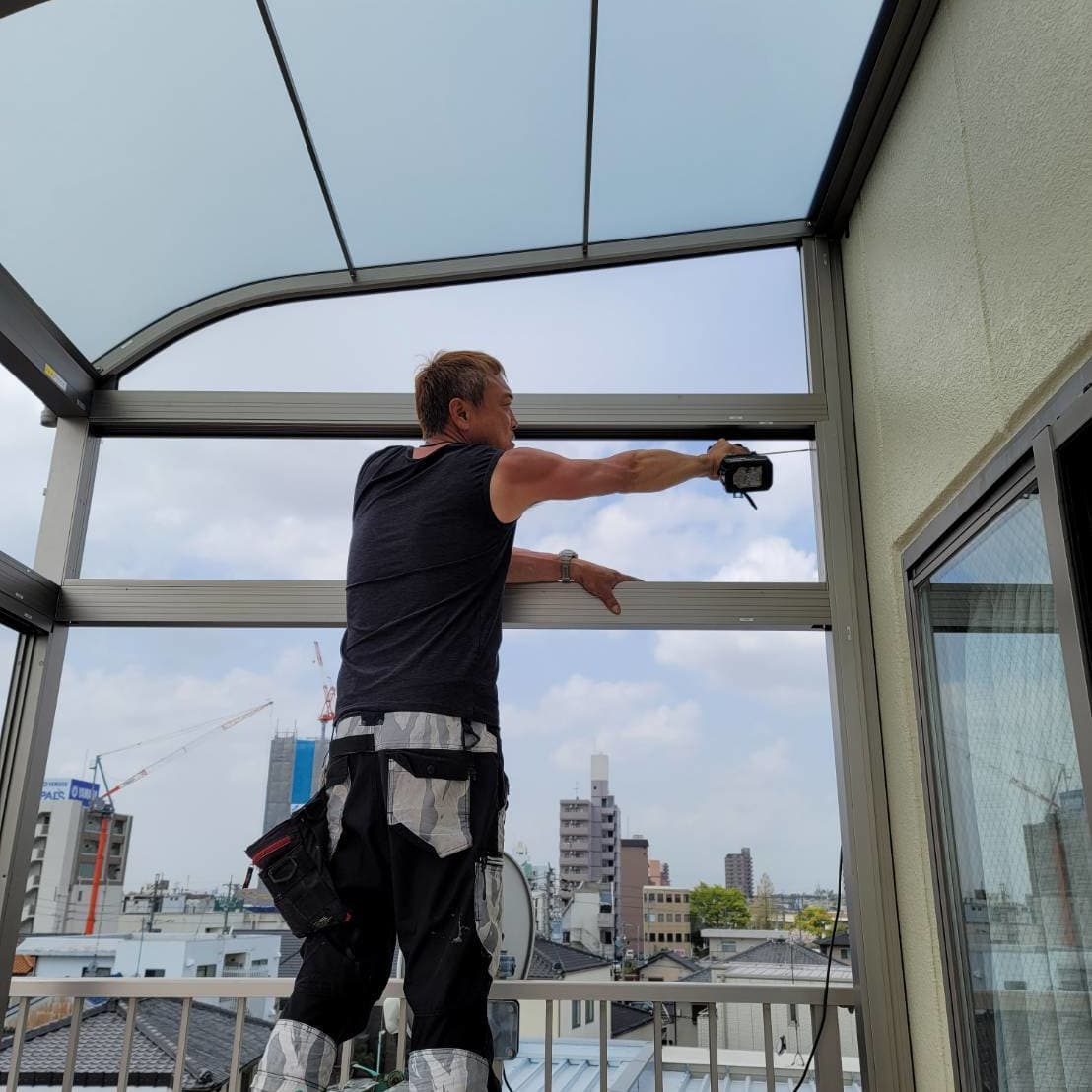 サンルーム修理 名古屋市北区 | 名古屋市北区でエクステリア工事ならイズ美