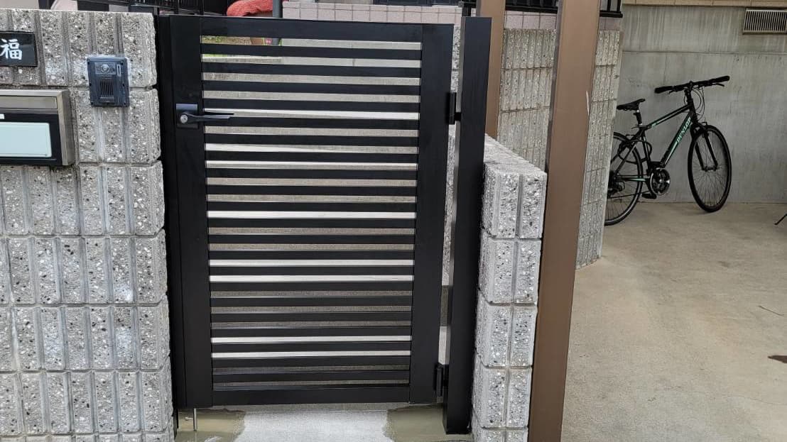 門扉新設 名古屋市北区 | 名古屋市北区でエクステリア工事ならイズ美