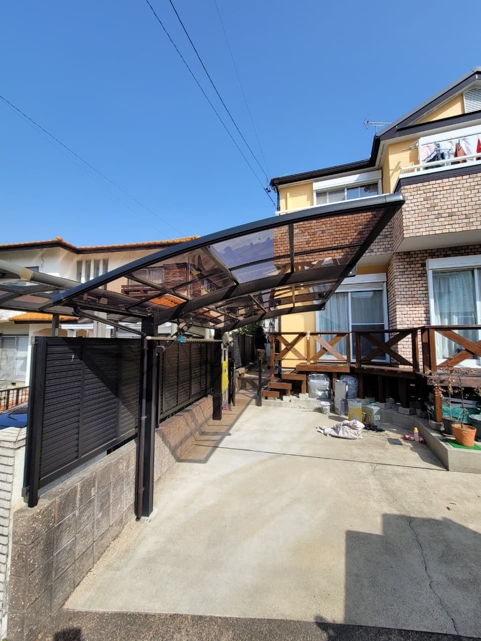 1台用カーポート設置 | 名古屋市北区のエクステリア工事ならイズ美